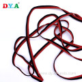 1cm red and black stripe polyester knitting webbing